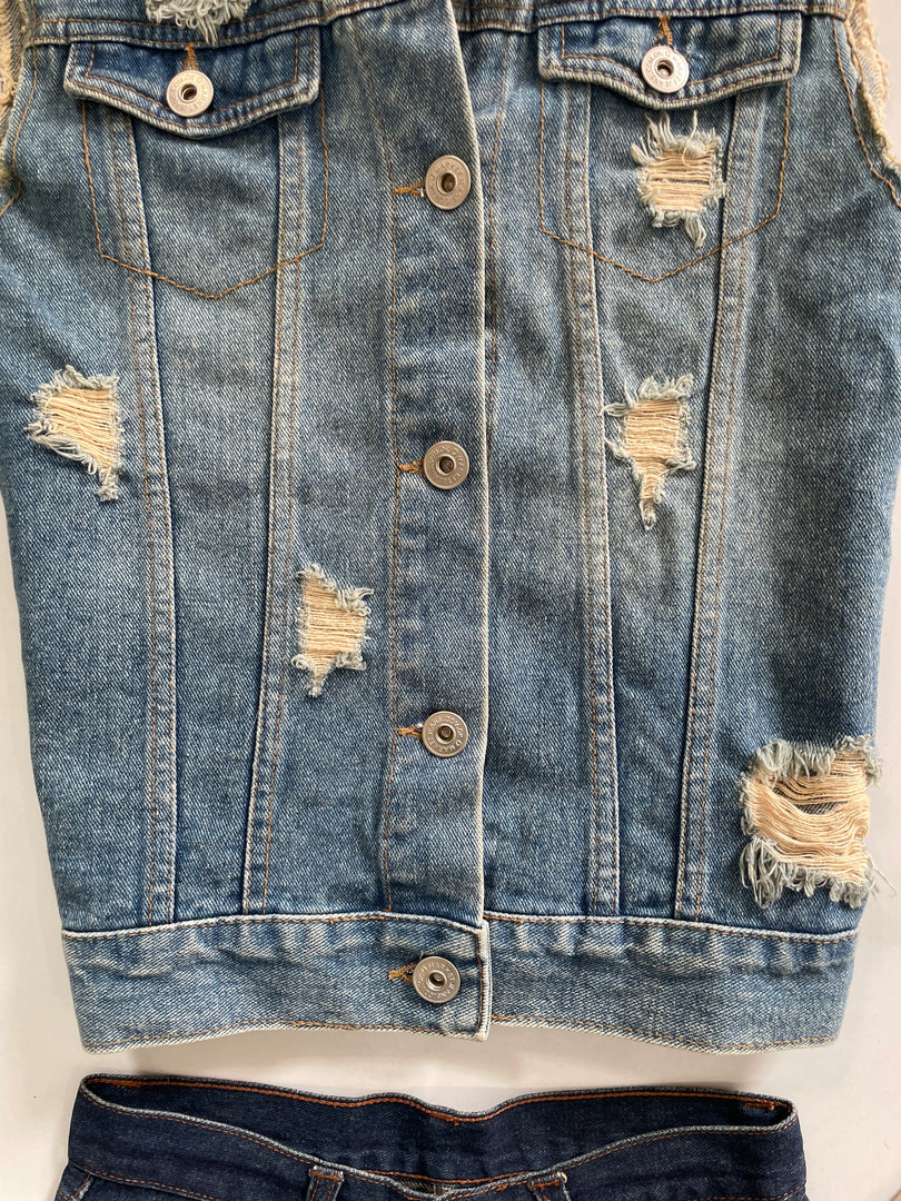 Denim Vest-Bust 34