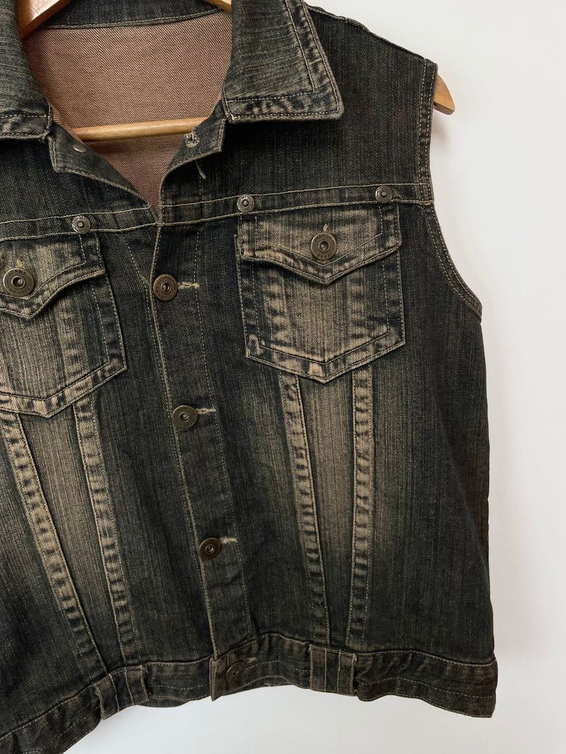 Vintage Denim Vest-Bust 40