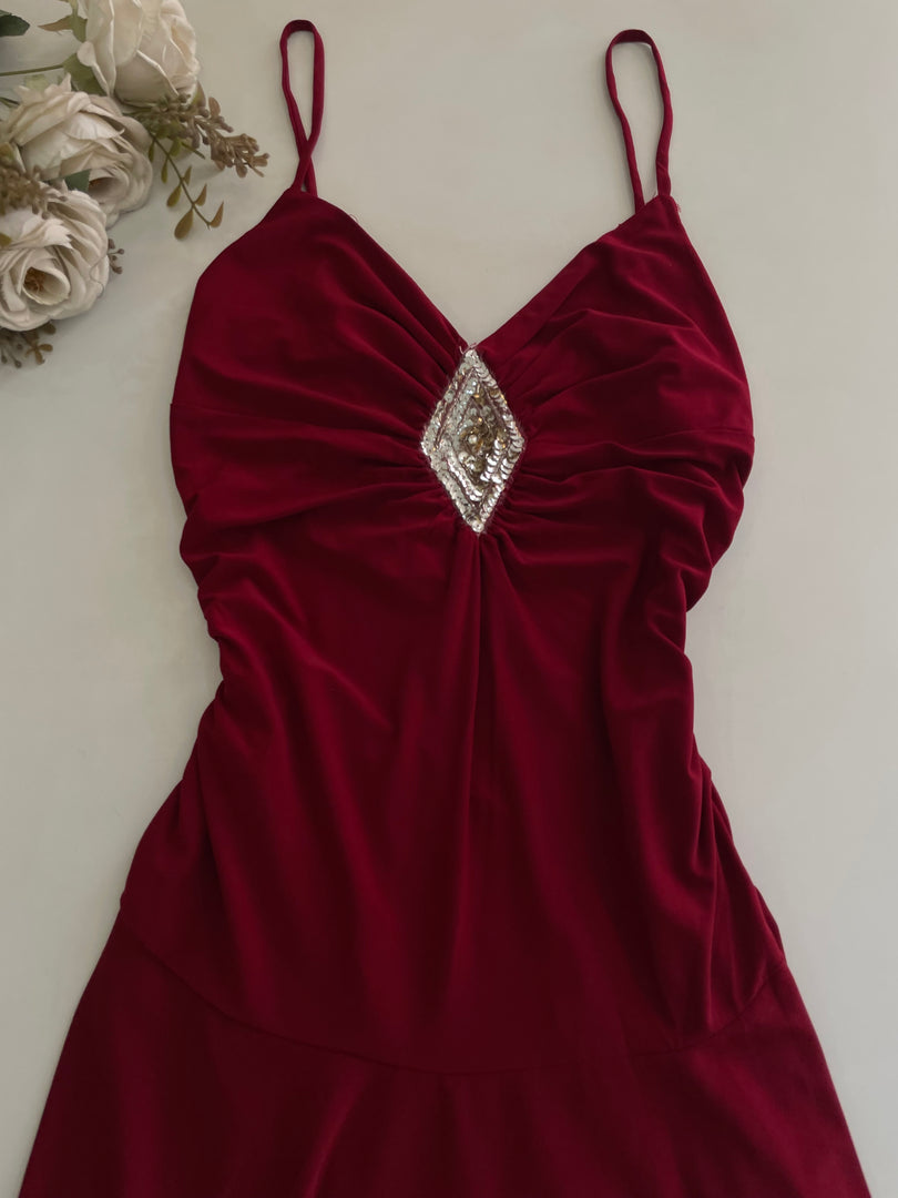 Vintage Asymmetric Blush Dress-Bust 32 to 34