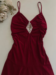 Vintage Asymmetric Blush Dress-Bust 32 to 34