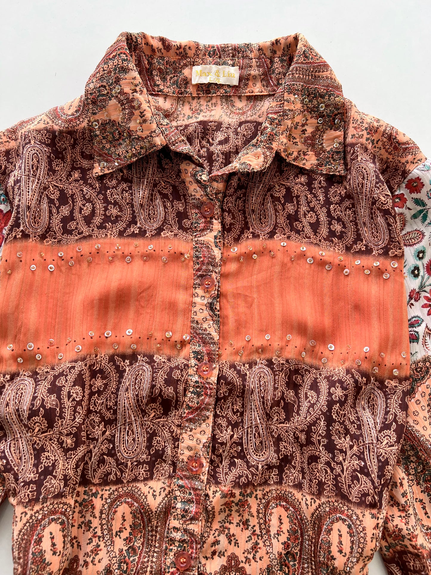 Max & Liu Vintage Sheer Shirt-Bust 40