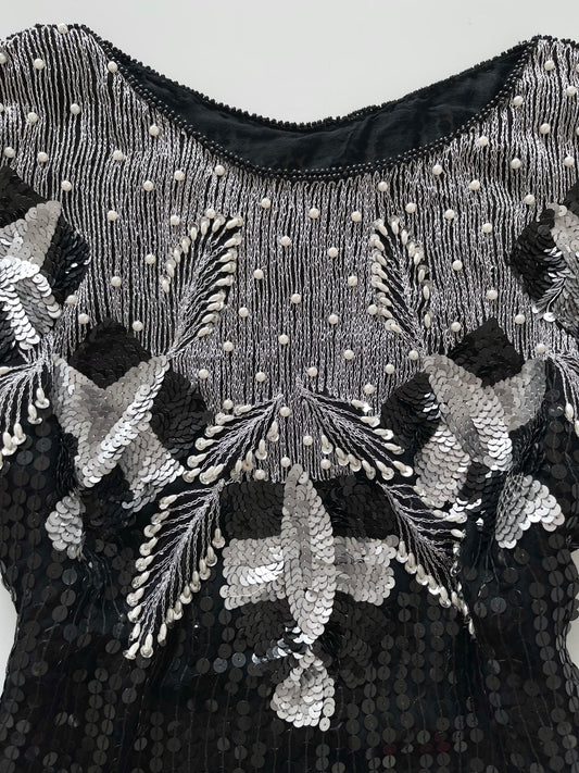 Butterfly Embroidered Sequin Top-Bust 42 to 44