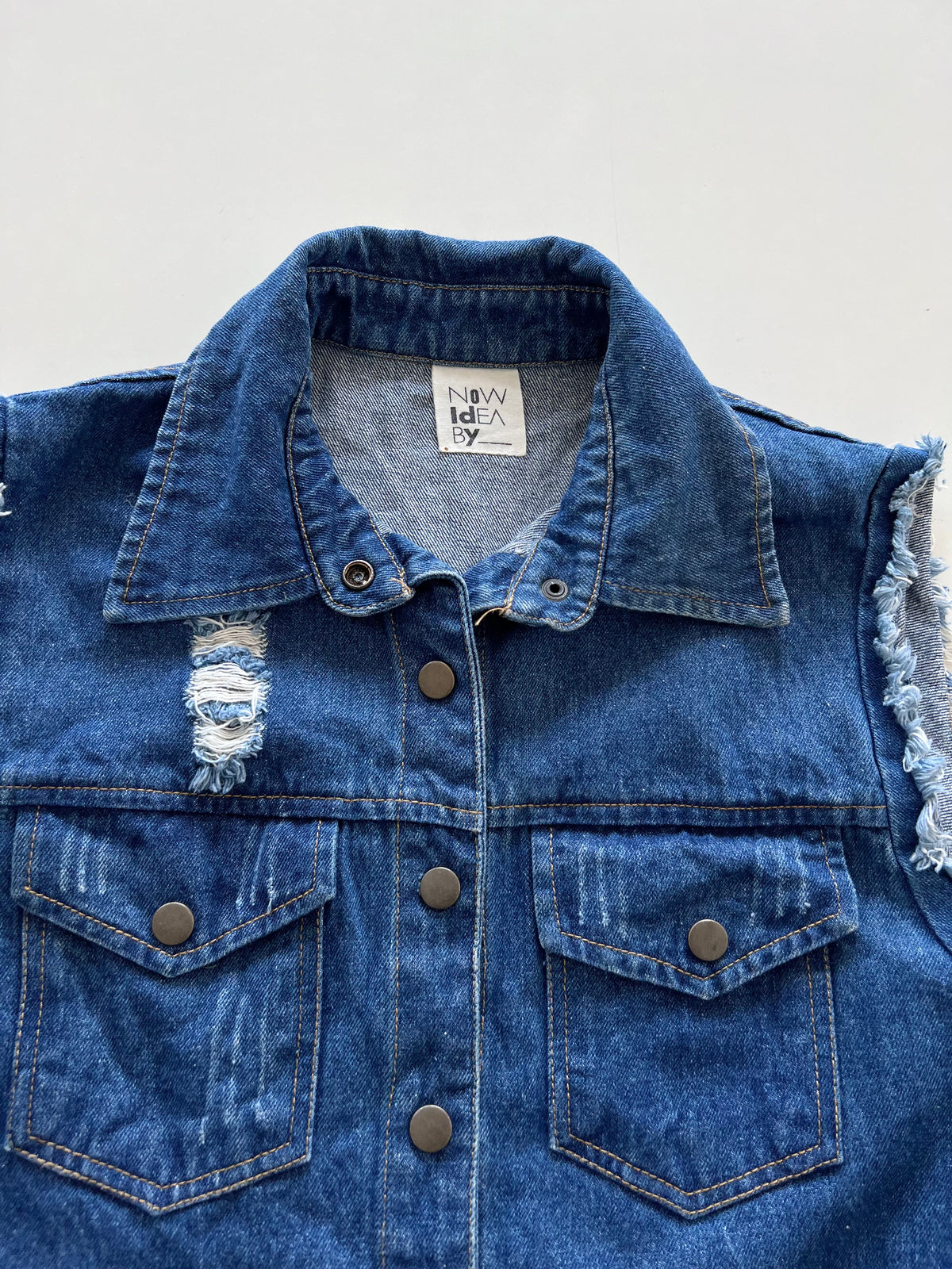 Now Idea By Denim Vest-Bust 42
