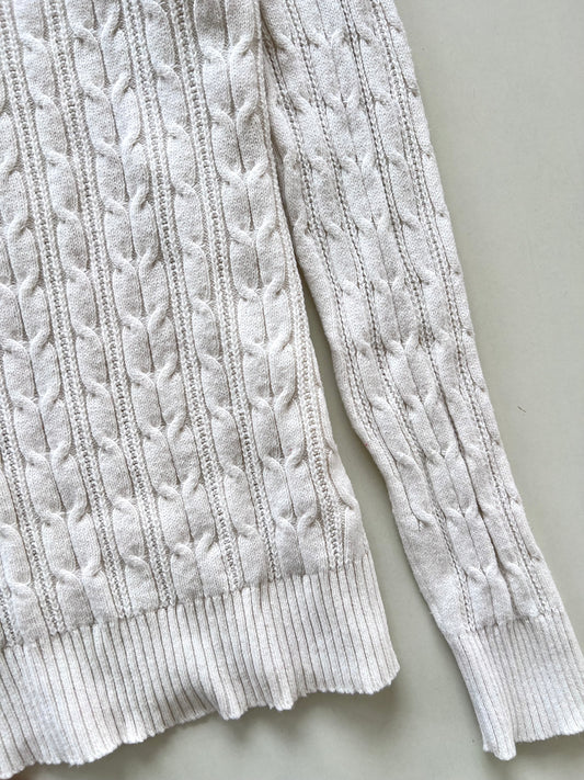 St John’s Bay Vintage Cable Knit Solid Sweater-Bust 38