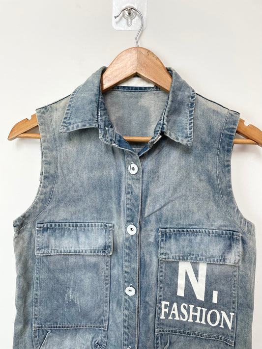 Denim Vest-Bust 34