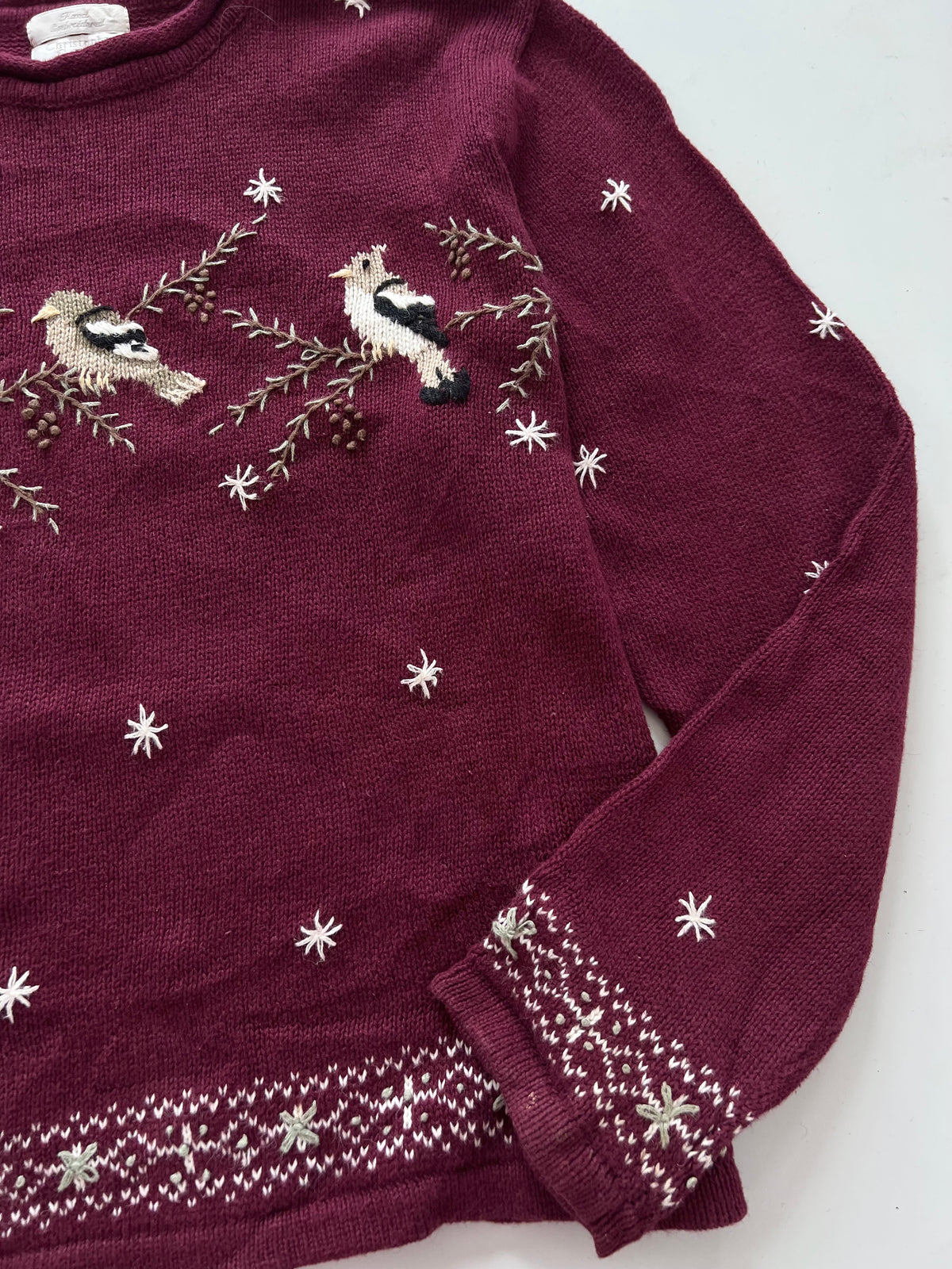 Christopher & Banks Hand Embroidered Sweater-Bust 44