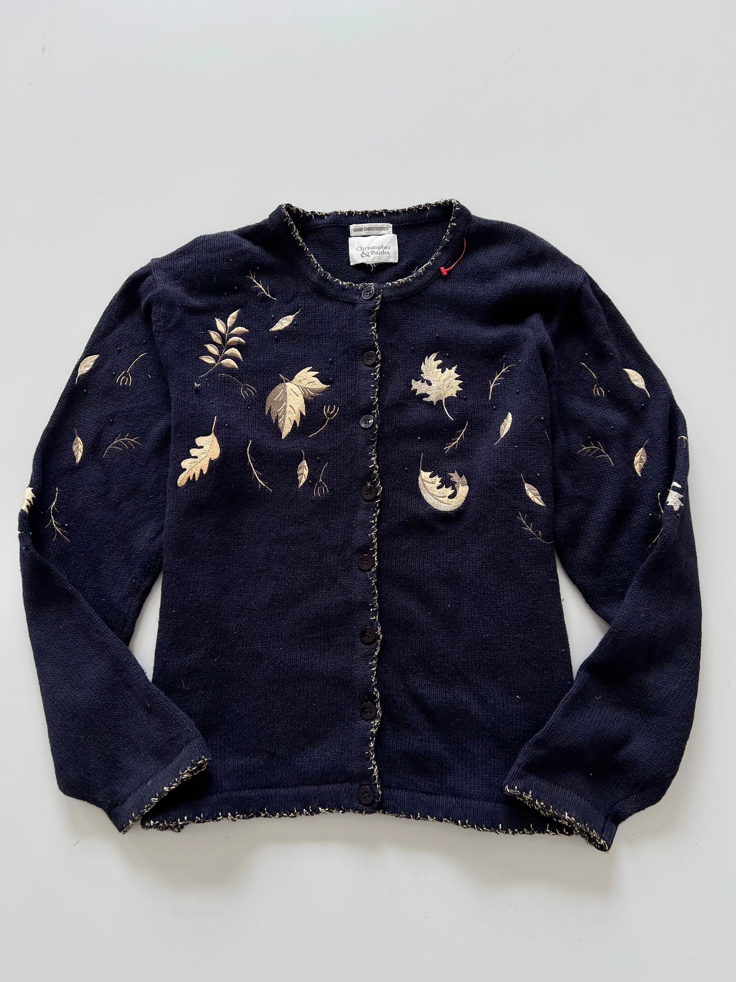 Christopher&Banks Embroidered Sweater-Bust 44