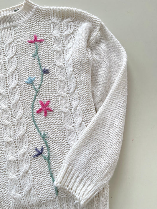 Tilbury Hand Embroidered Vintage Sweater-Bust 48