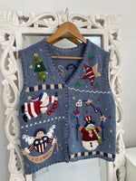 Load image into Gallery viewer, Christmas Sweater Vest-Bust 44

