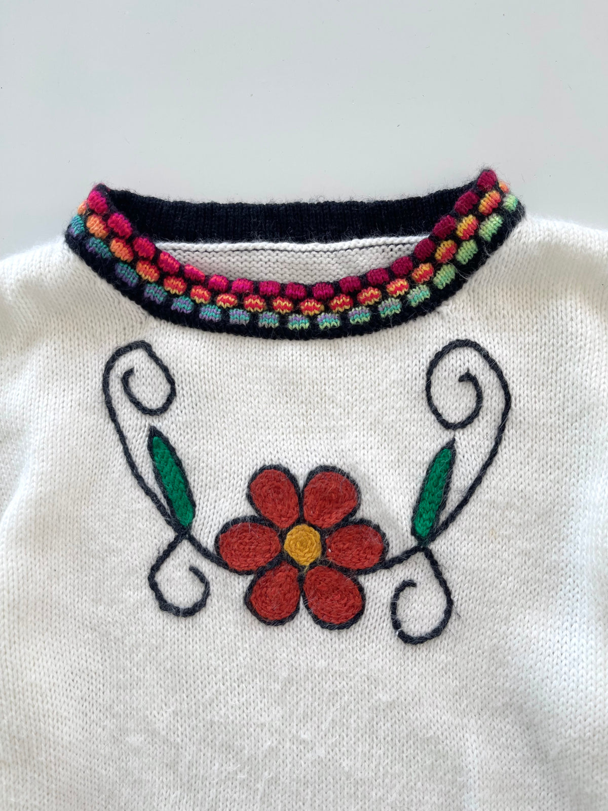 Vintage Embroidered Sweater-Bust 36