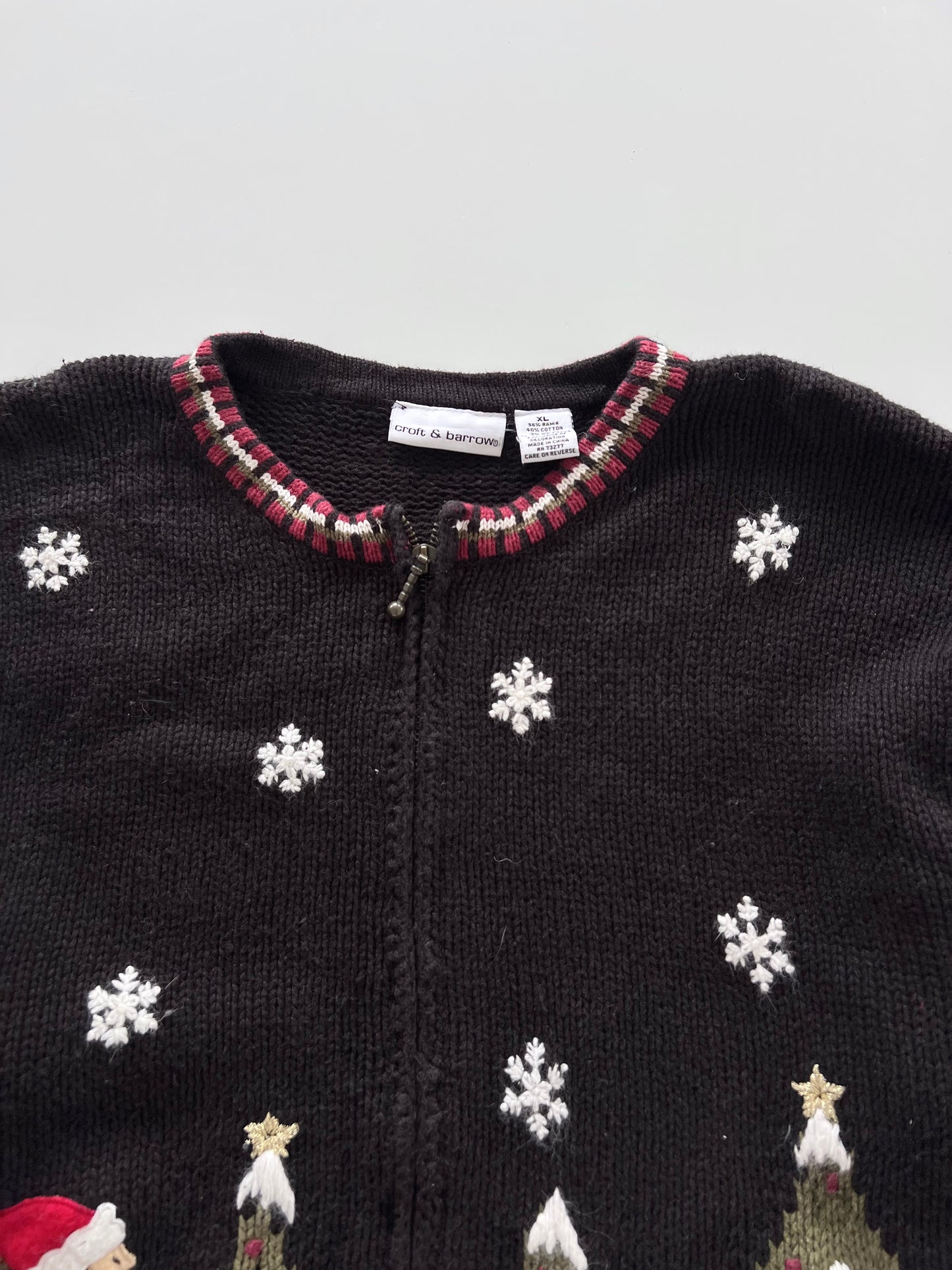 Croft&Barrow Landscape Christmas Zipper -Bust 48