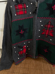 Crazy Horse Embroidered Christmas Sweater-Bust 40