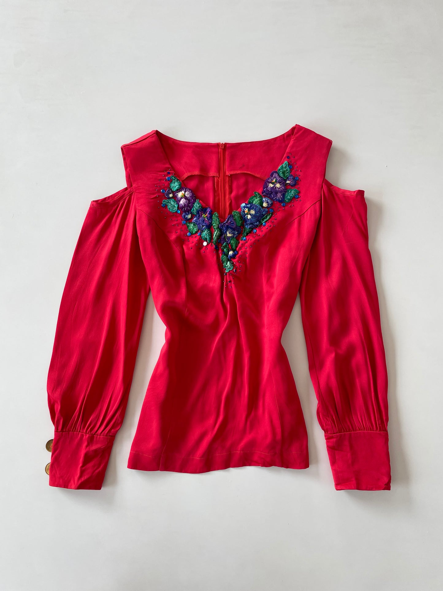 Vintage Embroidered Top-Bust 42