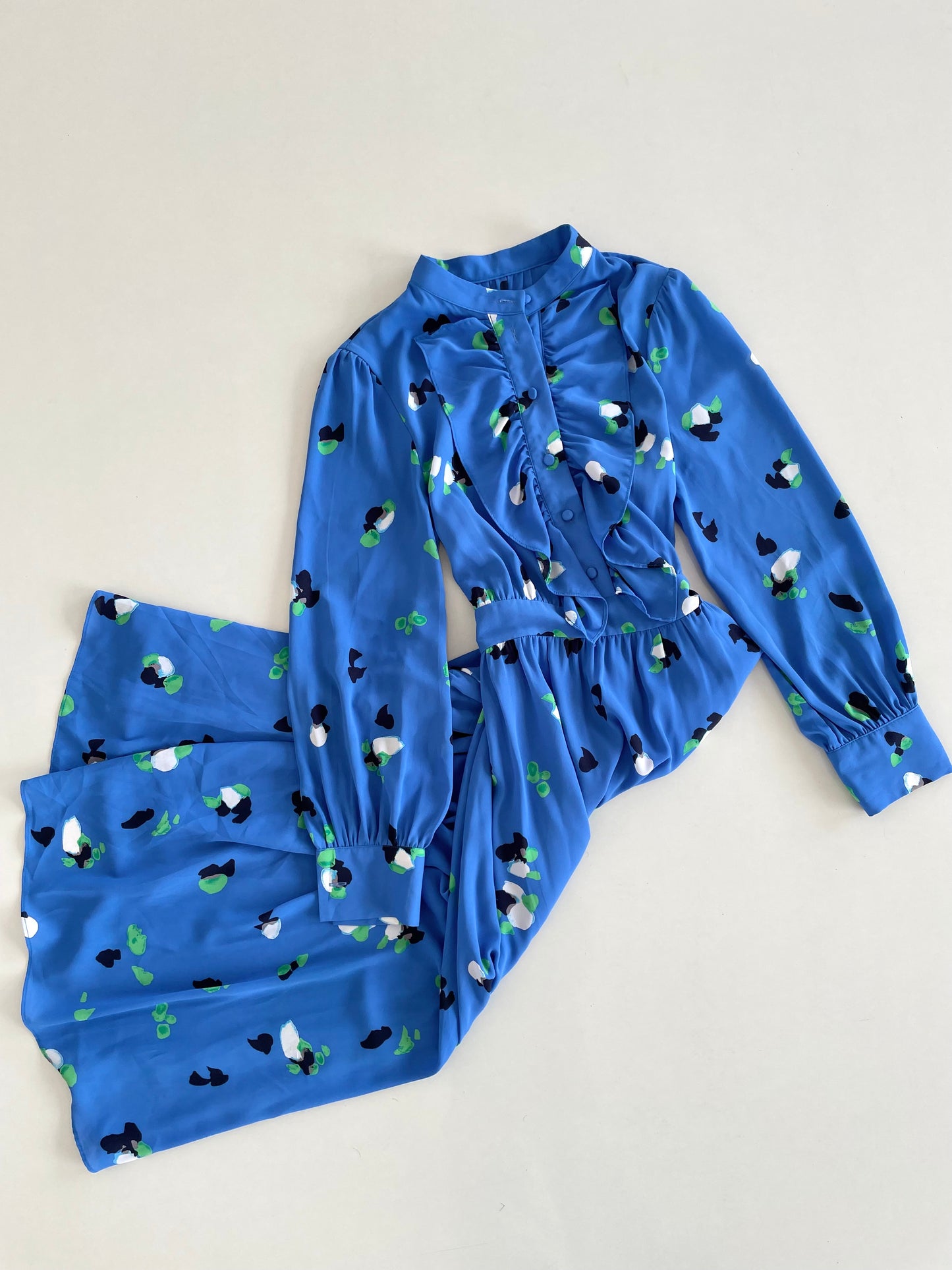 Blue Vintage Dress-Bust 36