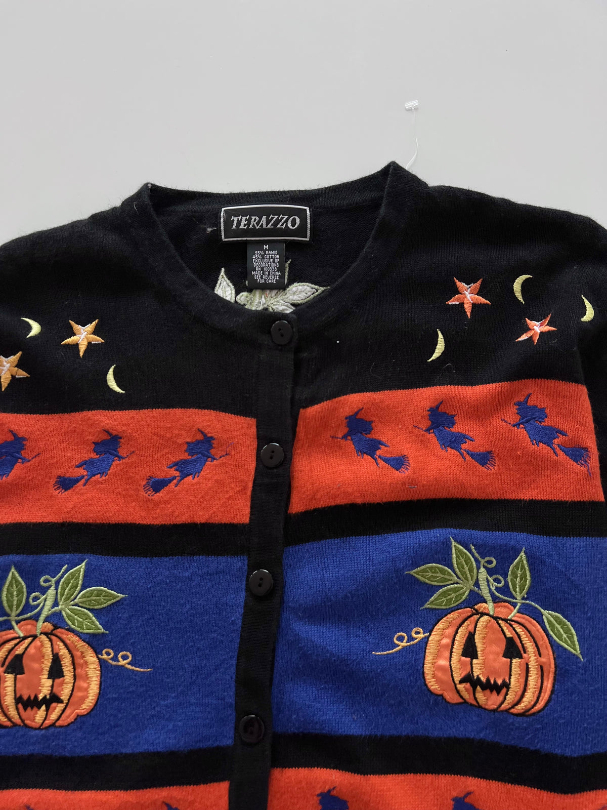 Terazzo Embroidered Christmas Cardigan Sweater-Bust 44