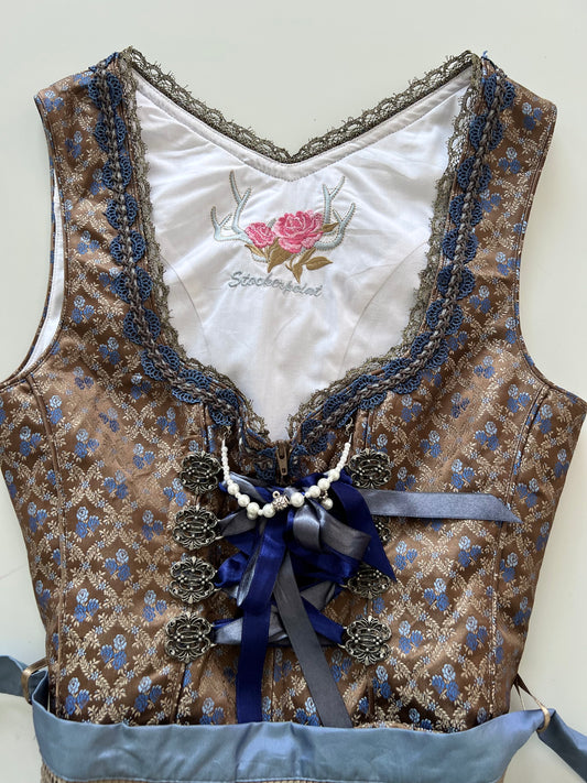 Stocker Point Vintage Jaquard Dress-Bust 34