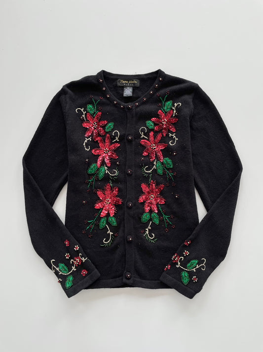 Theme Works Embroidered Sweater Cardigan-Bust 42