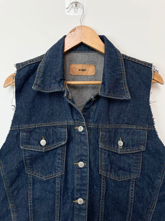 Deep Denim Vest-Bust 44