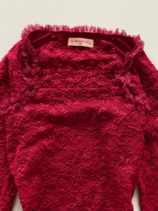 Alannah Hill Embroidered Lace Top-Bust 32 to 34
