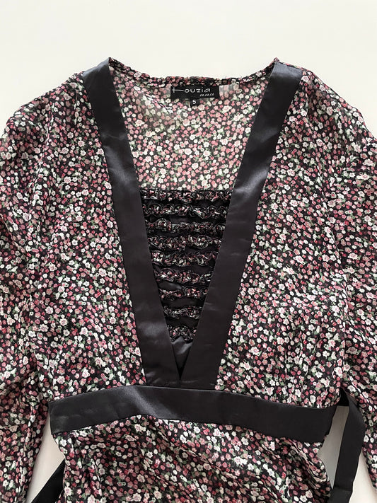 Fouzia Floral Sheer Vintage Top-Bust 42