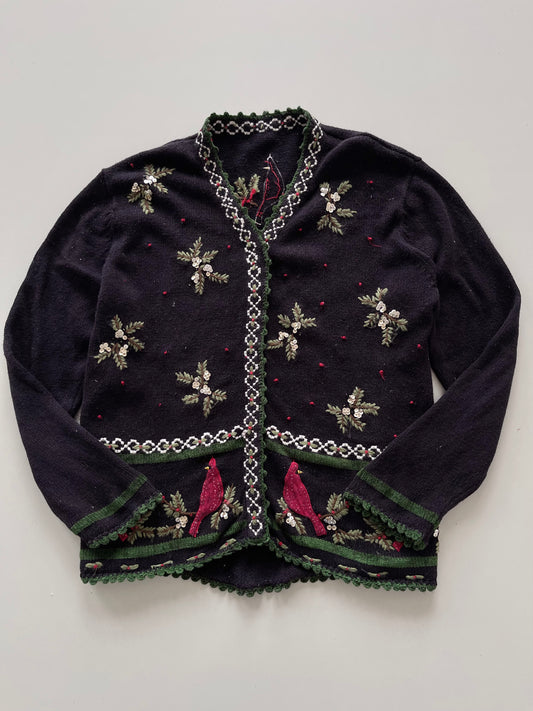 Embroidered Vintage Sweater-Bust 52