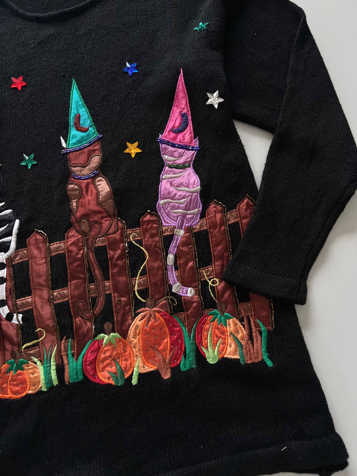 Work in Progress Christmas Hand Embroidered Sweater-Bust 44