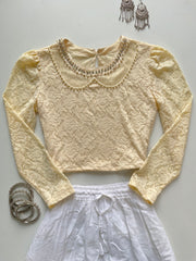 Pearl Lace Top-Bust 34