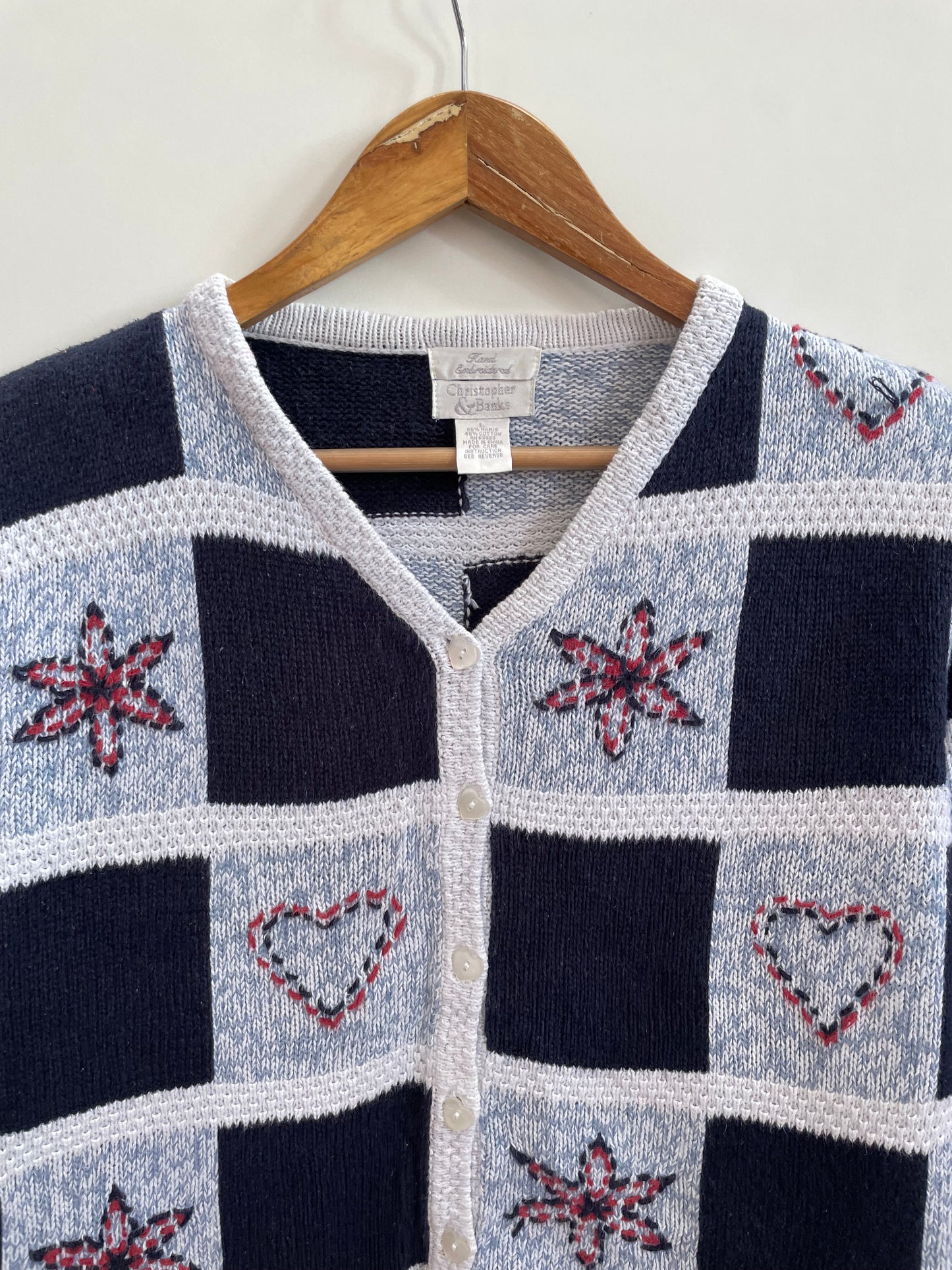 Christopher & Banks Embroidered Vintage Sweater-Bust 42