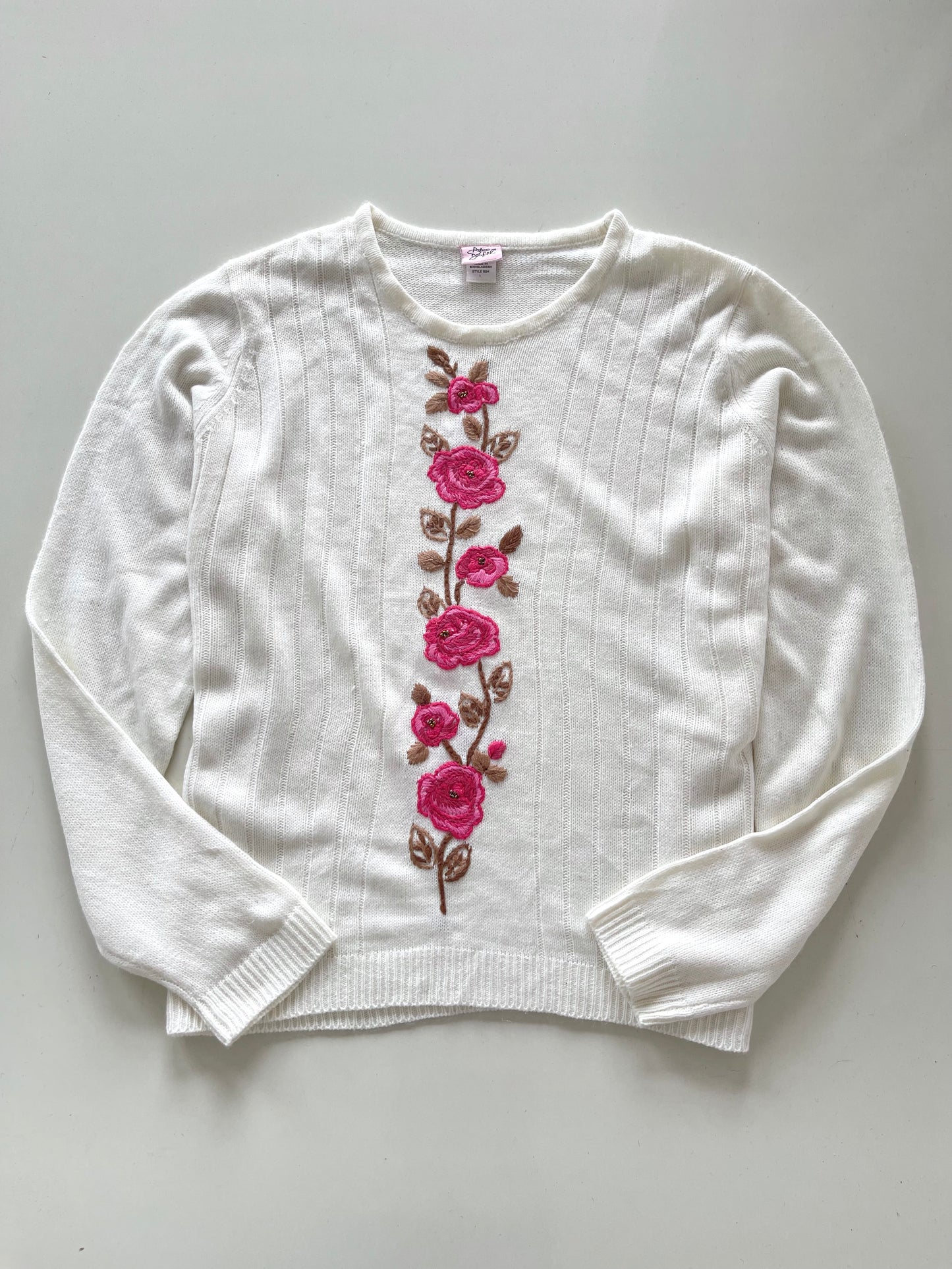 Adrian Delafield Embroidered Vintage Sweater-Bust 46
