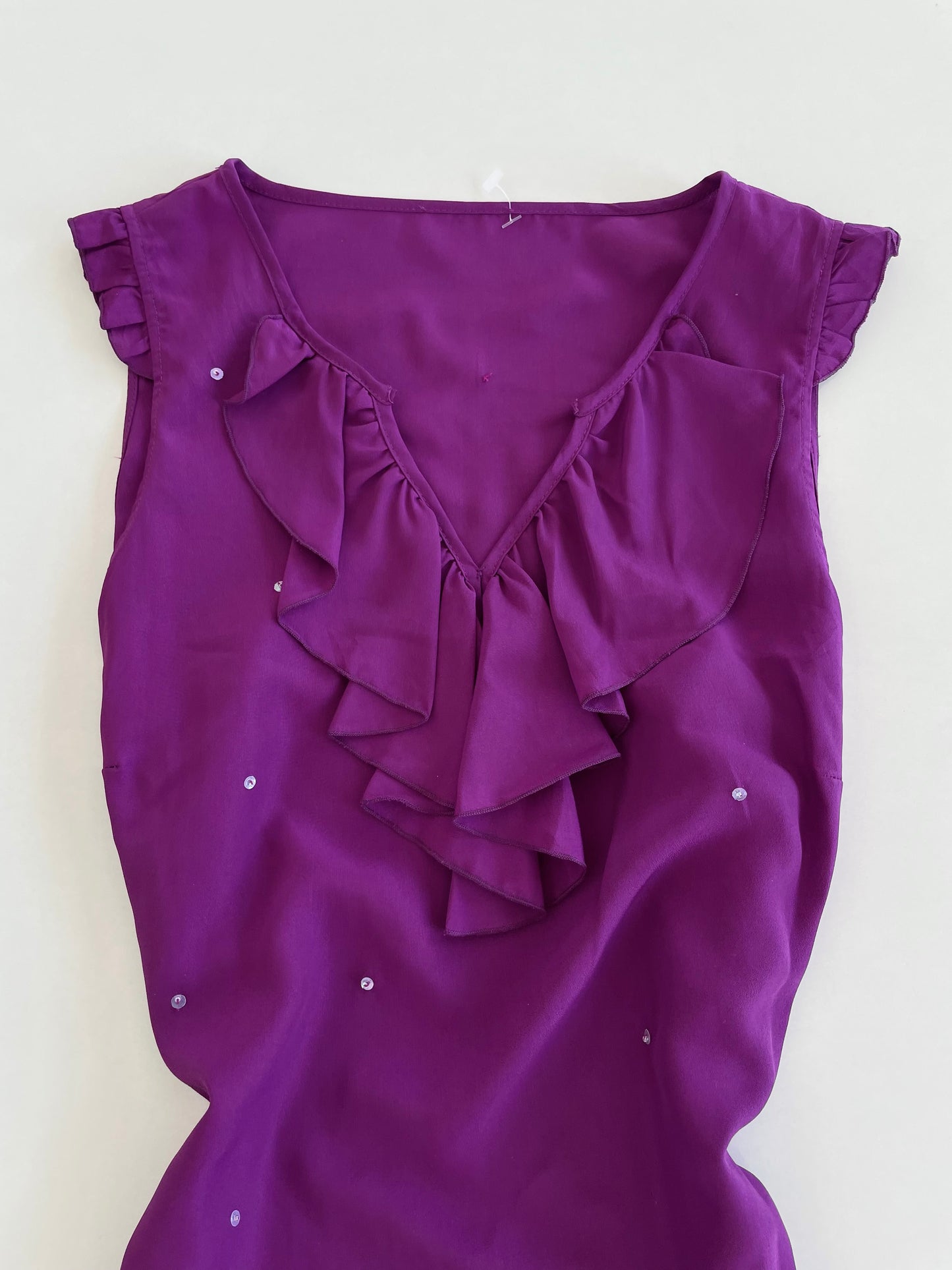 Purple Ruffle Top-Bust 38