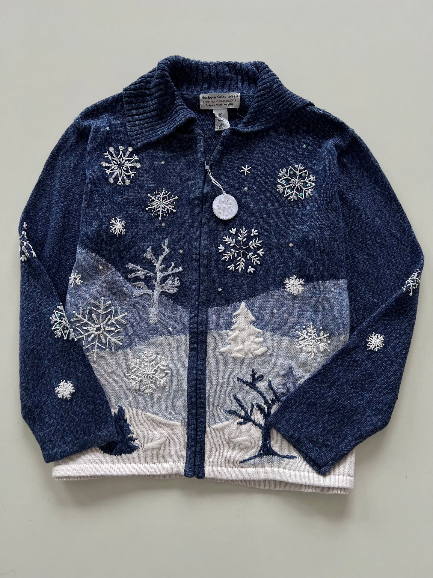 Heirloom Embroidered Christmas Sweater-Bust 44