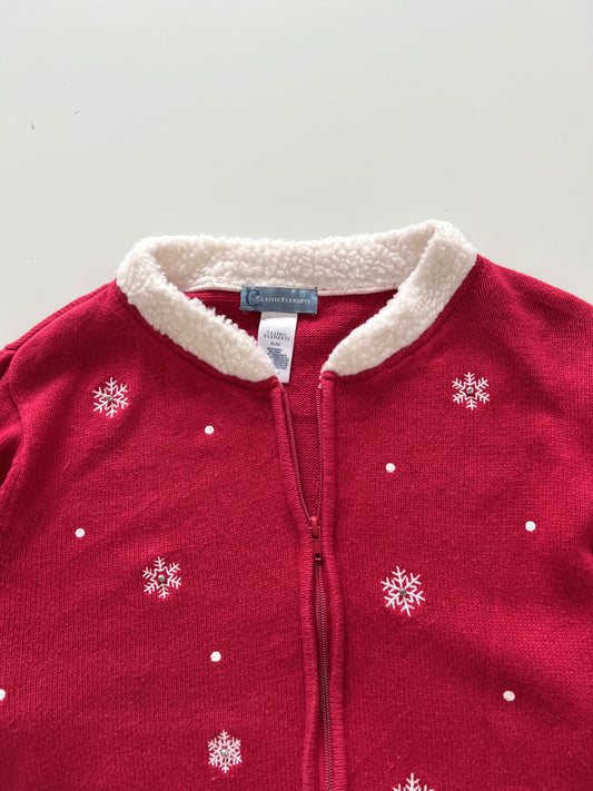 Classic Elements Christmas Zip Up Sweater-Bust 46