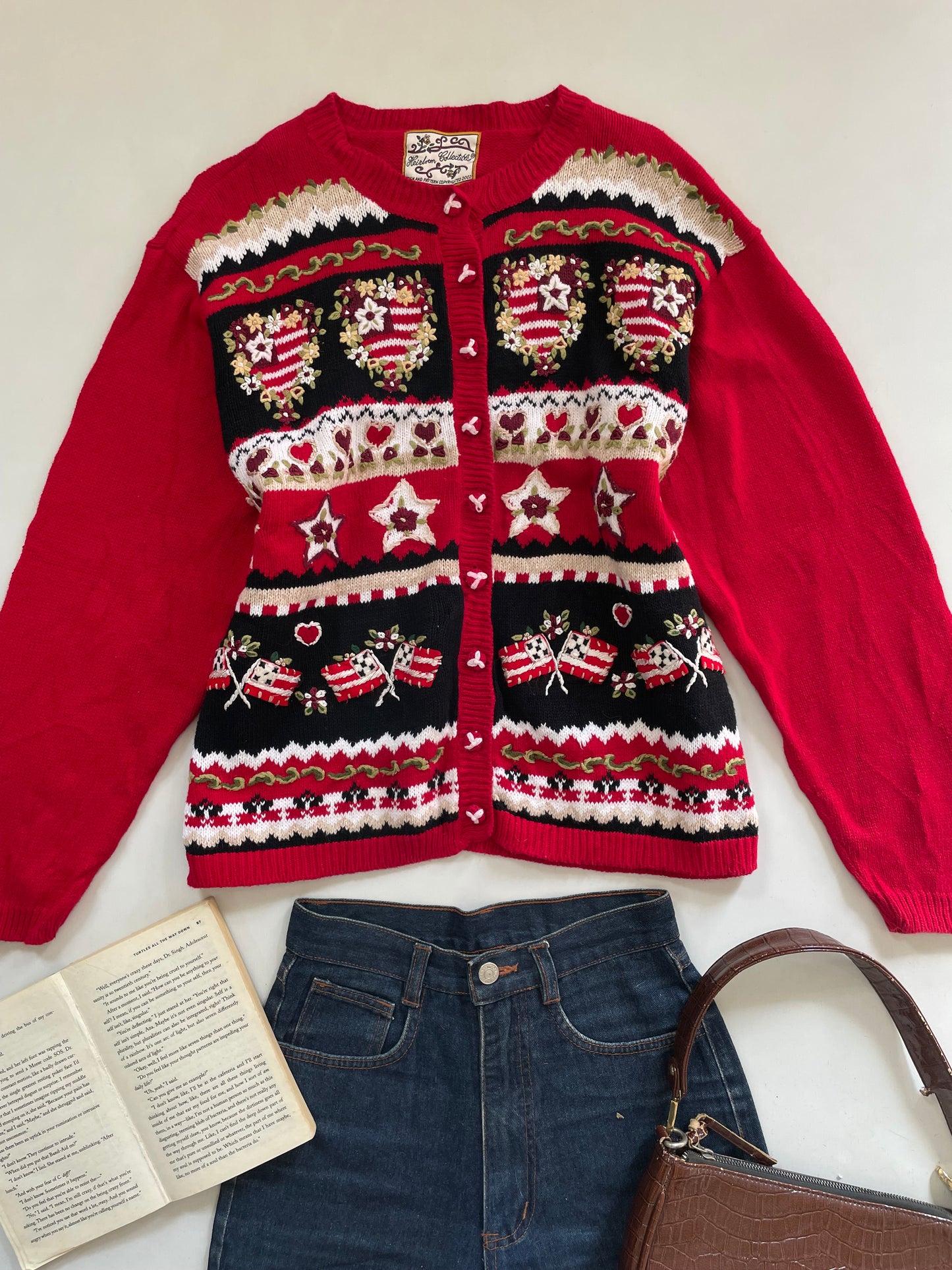 Heirloom Collectibles Embroidered Christmas Sweater-Bust 46