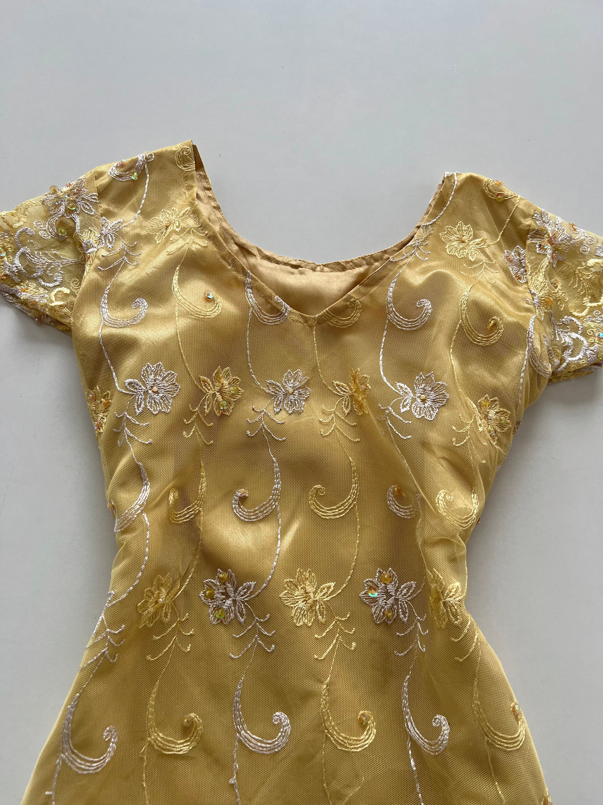 Gold Embroidered Kurta-Bust 30