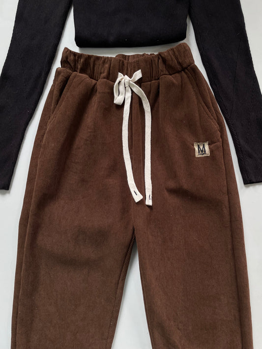 Inner Fleece Warm Corduroy Pants-Waist 24 to 26