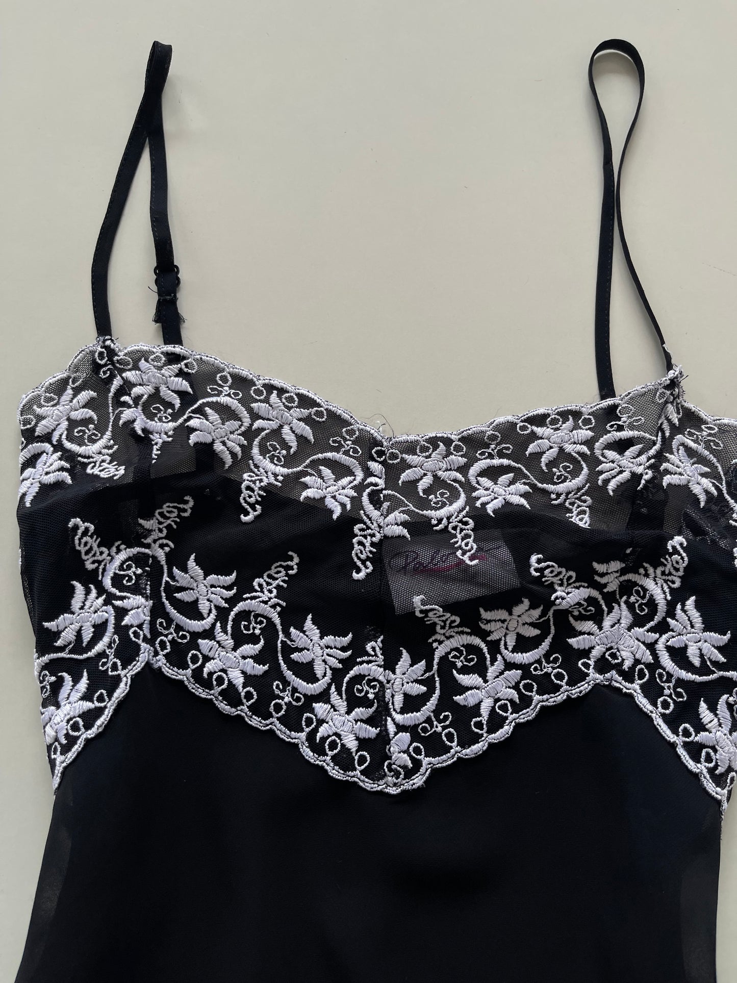 Paloma Embroidered Sheer Top-Bust 34