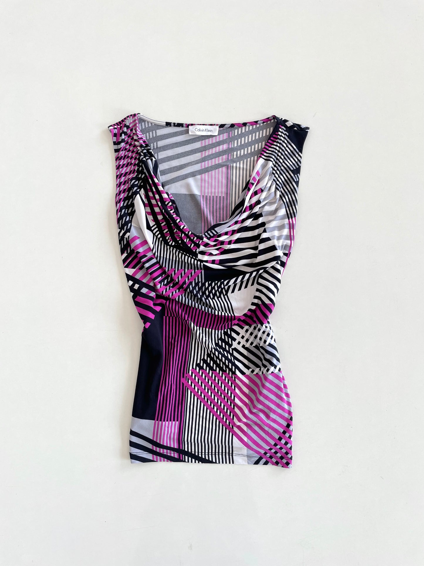 Calvin Klein Cowl Neck Vintage Top-Bust 40 to 44