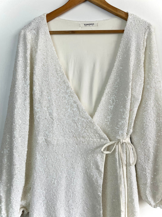 Sequin Wrap Dress-Bust 36 to 38