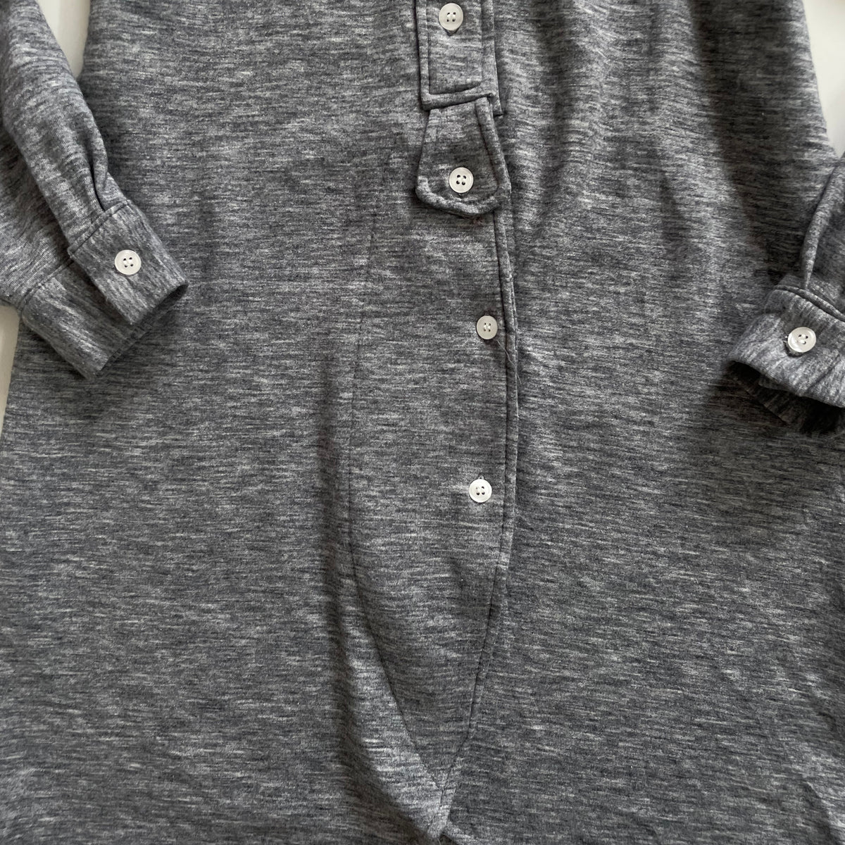 ALPHA BUTTONDOWN GREY WOOLLEN DRESS - 40 to 42 – Outdated