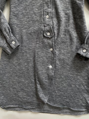 ALPHA BUTTONDOWN GREY WOOLLEN DRESS - 40 to 42