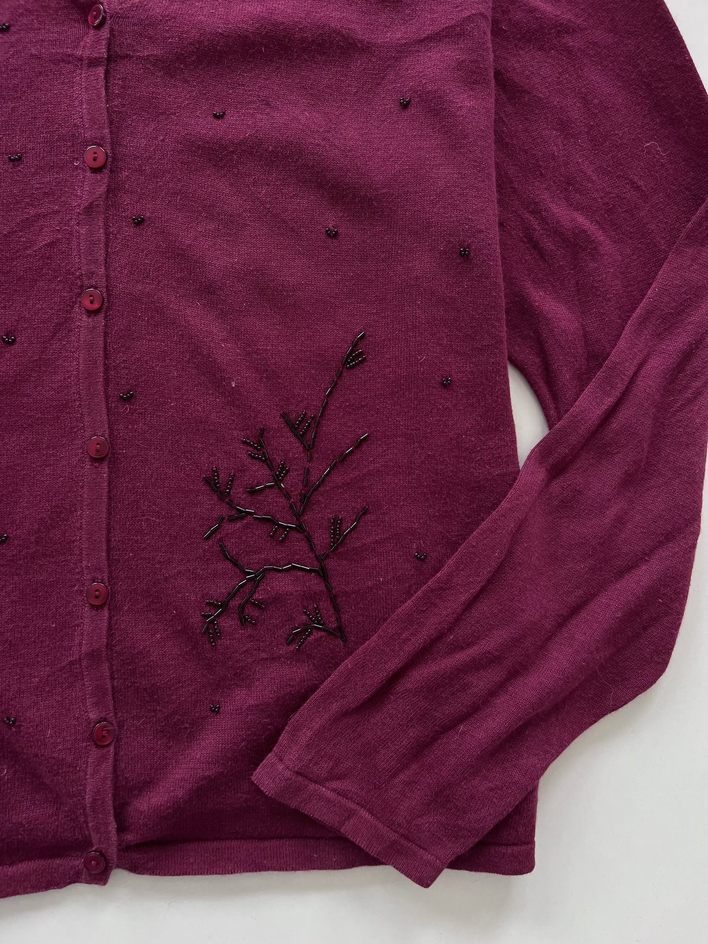 Sag Harbor Embroidered Cardigan-Bust  48
