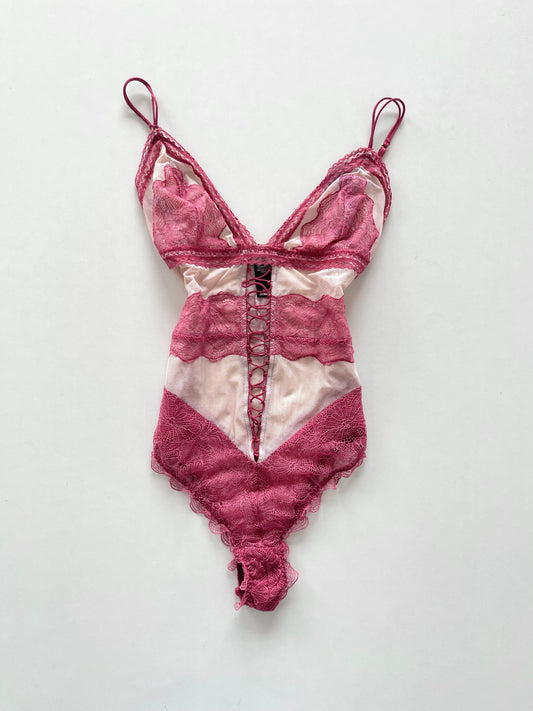 Victoria’s Secret Sheer Lacy Bodysuit-Bust 32 to 34