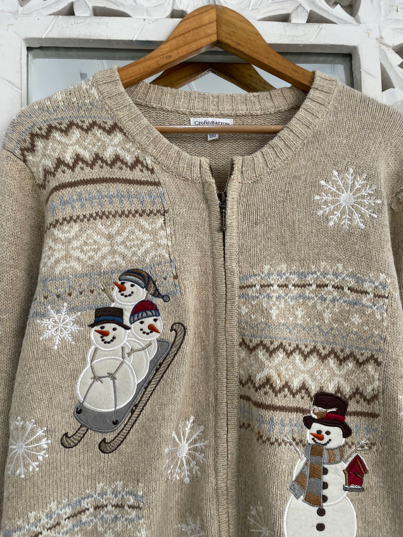 Croft & Barrow Embroidered Christmas Sweater-Bust 44