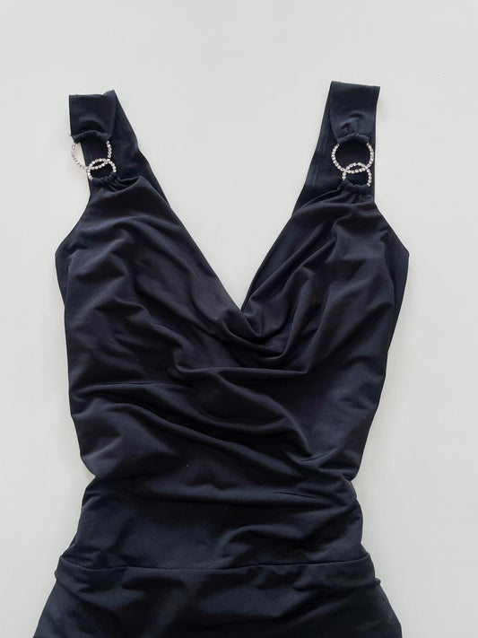Ruched Black Dress-Bust  38