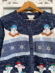 White Stag Embroidered Christmas Sweater-Bust 40