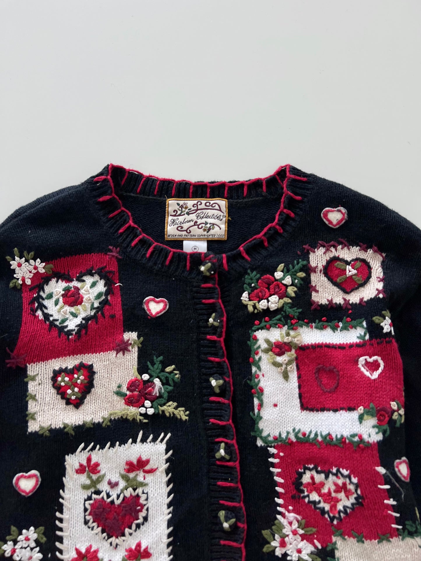Heirloom Collectibles Hand Embroidered Sweater-Bust 46