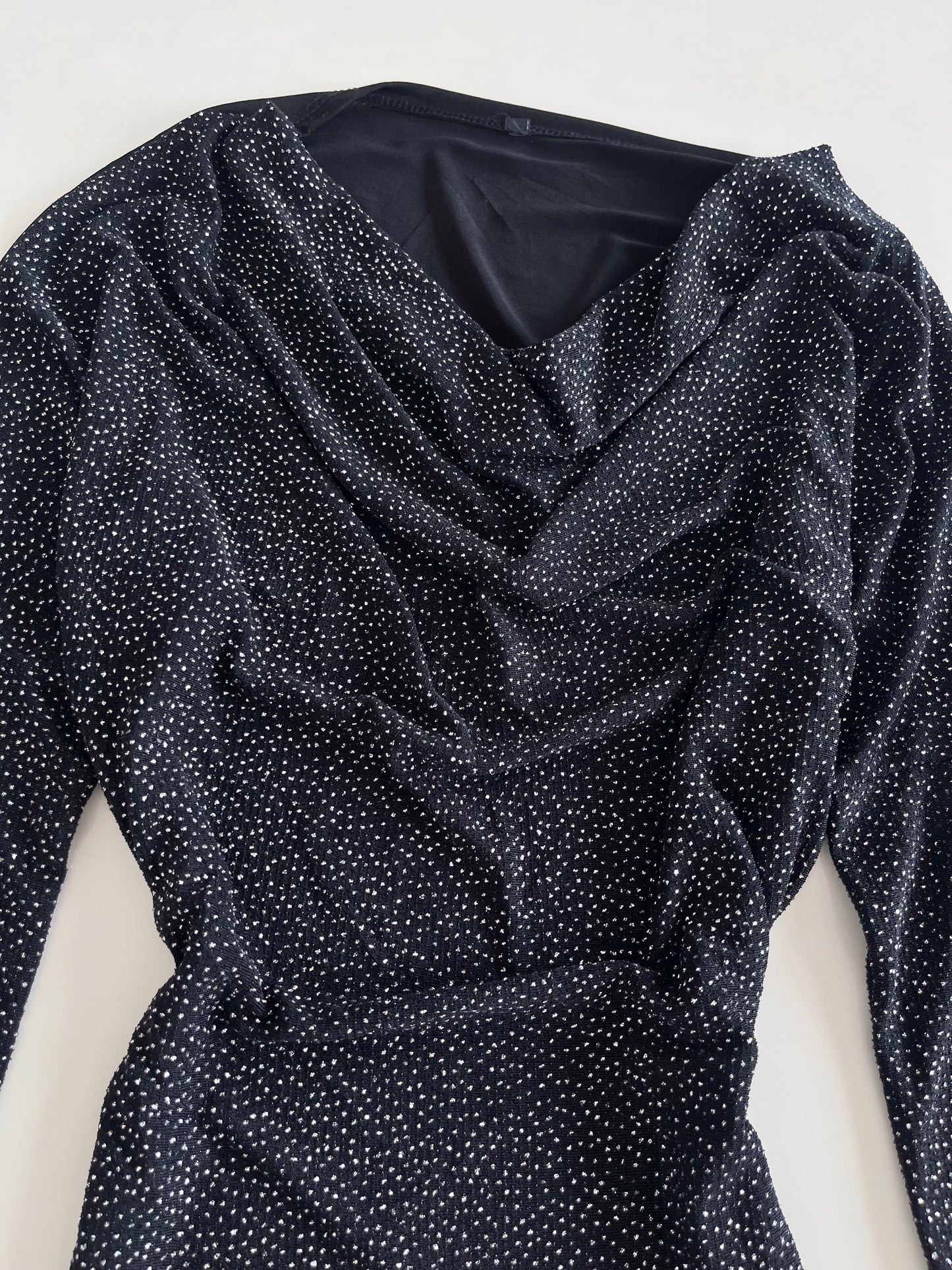 Cowl Neck Shimmer Top-Bust 38 to 40
