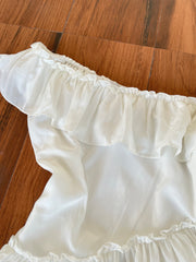 Ruffle White Top-Bust 38