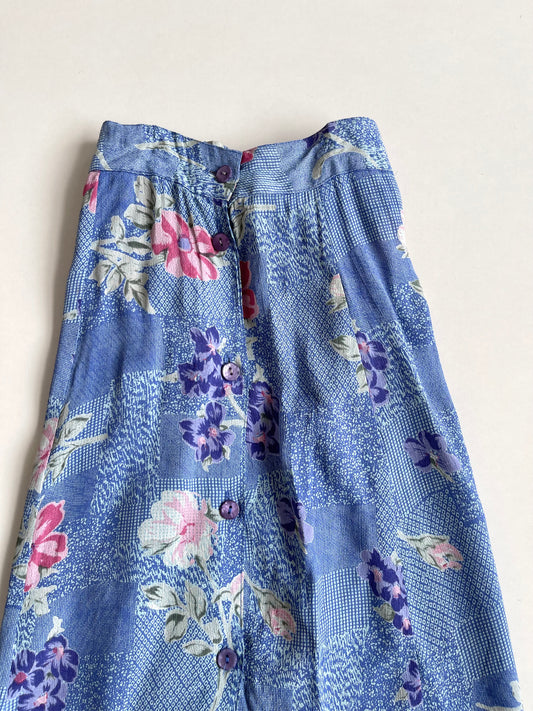 Vintage Floral Skirt-Waist 34 to 38