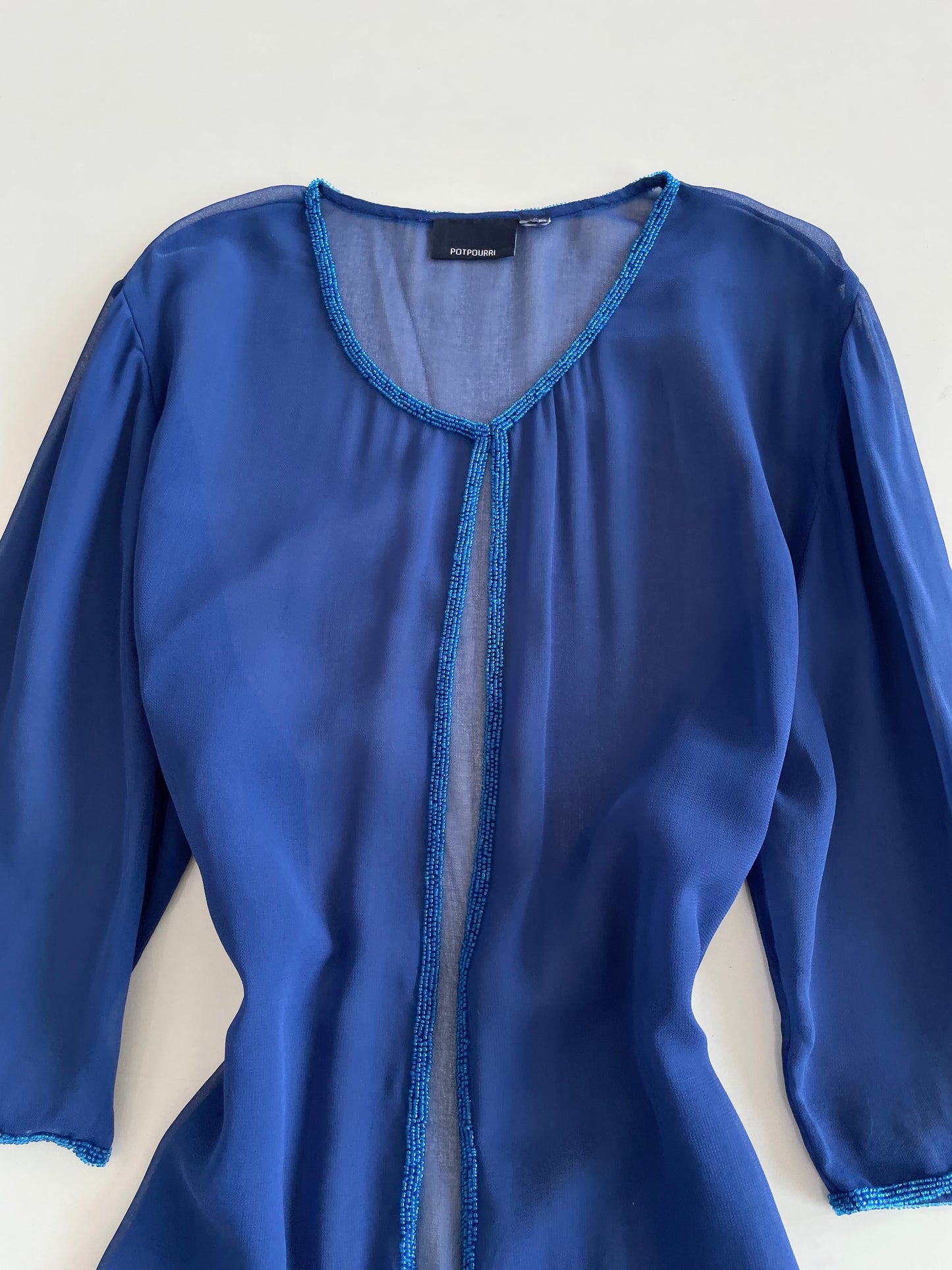 Potpourri Hand Embroidered Sheer Shrug -Bust 48